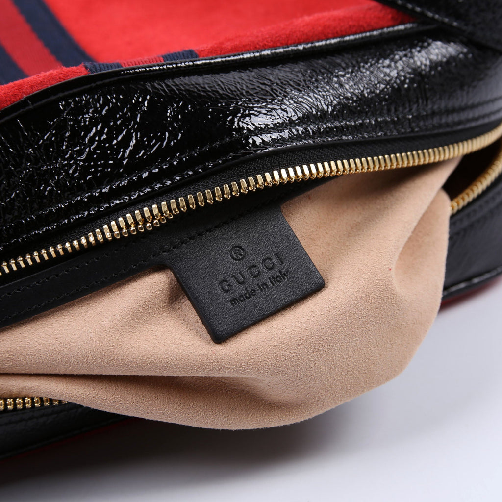 Gucci 517080 Ophidia Suede Small Crossbody Red
