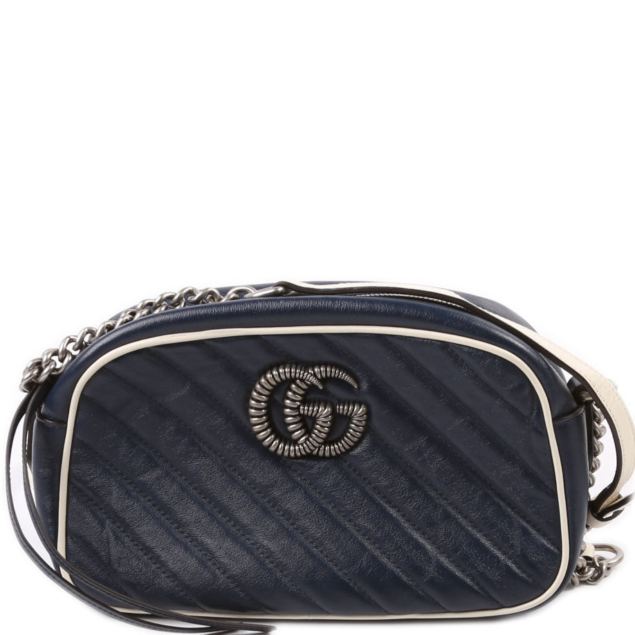 Gucci 447632 Small Leather Camera Blue