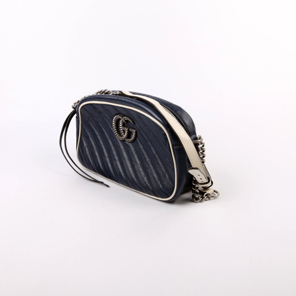 Gucci 447632 Small Leather Camera Blue