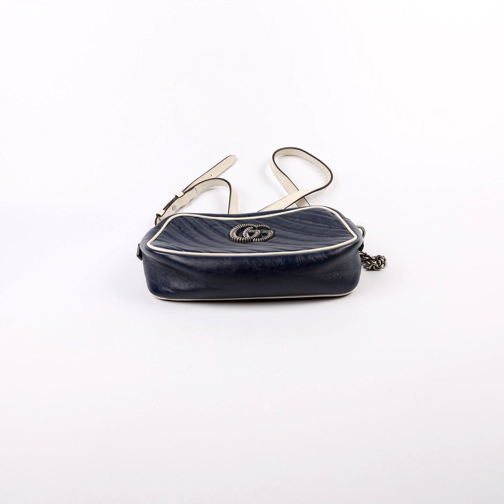 Gucci 447632 Small Leather Camera Blue
