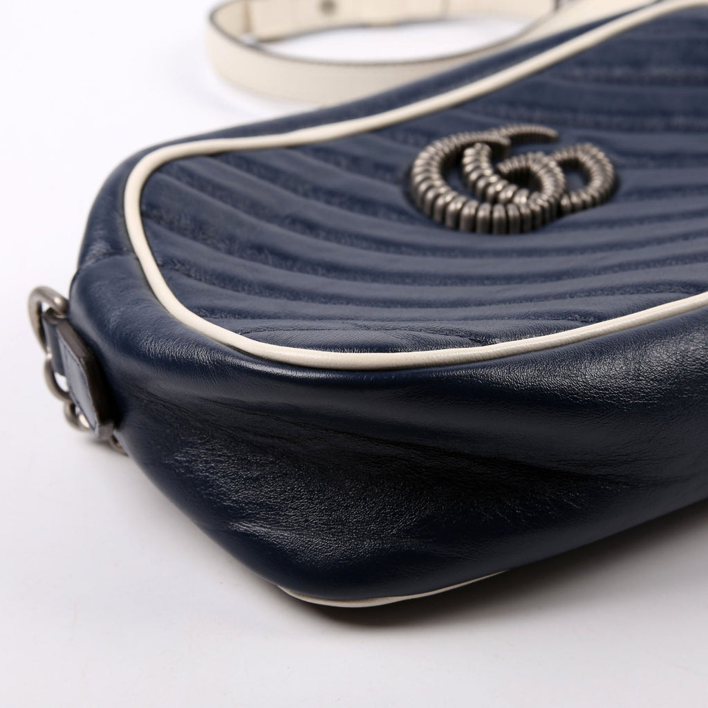 Gucci 447632 Small Leather Camera Blue