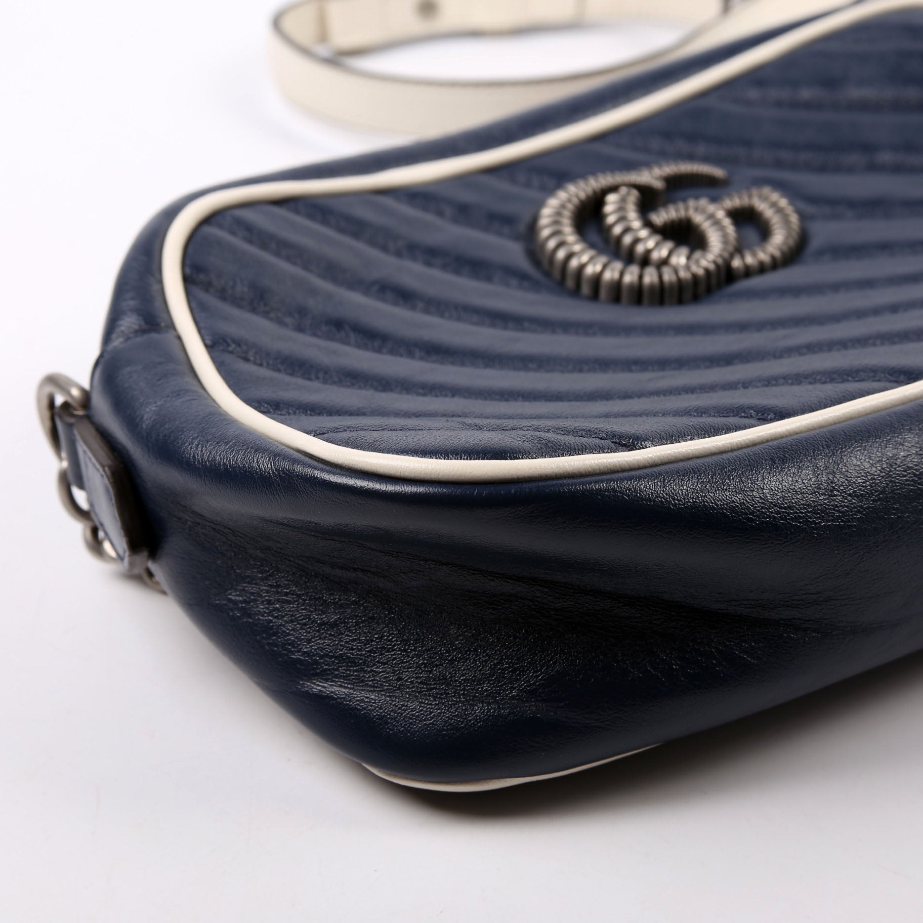 Gucci 447632 Small Leather Camera Blue