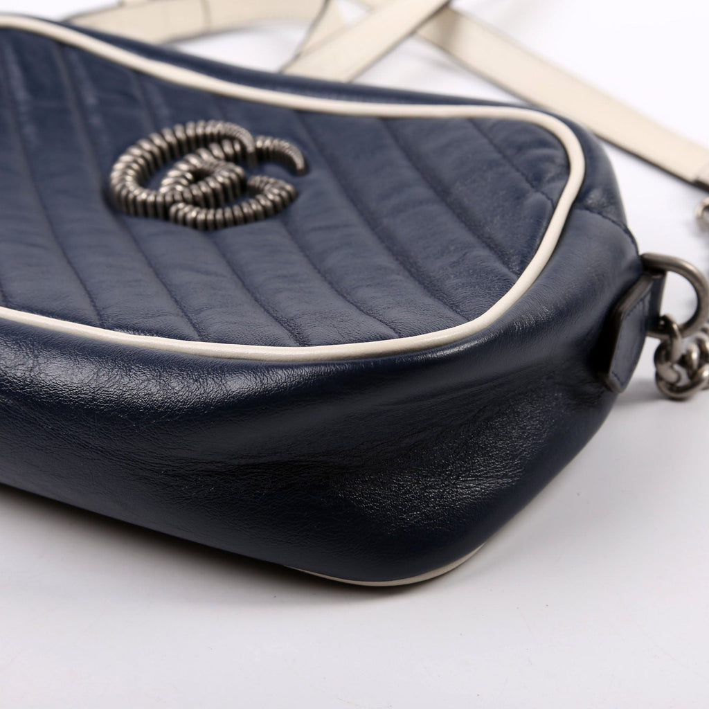 Gucci 447632 Small Leather Camera Blue