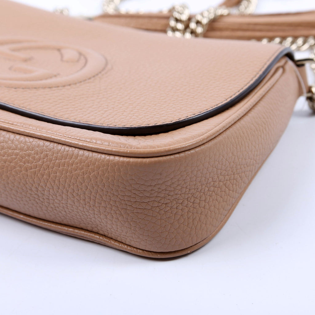 536224 Soho Chain Tassel Flap Beige