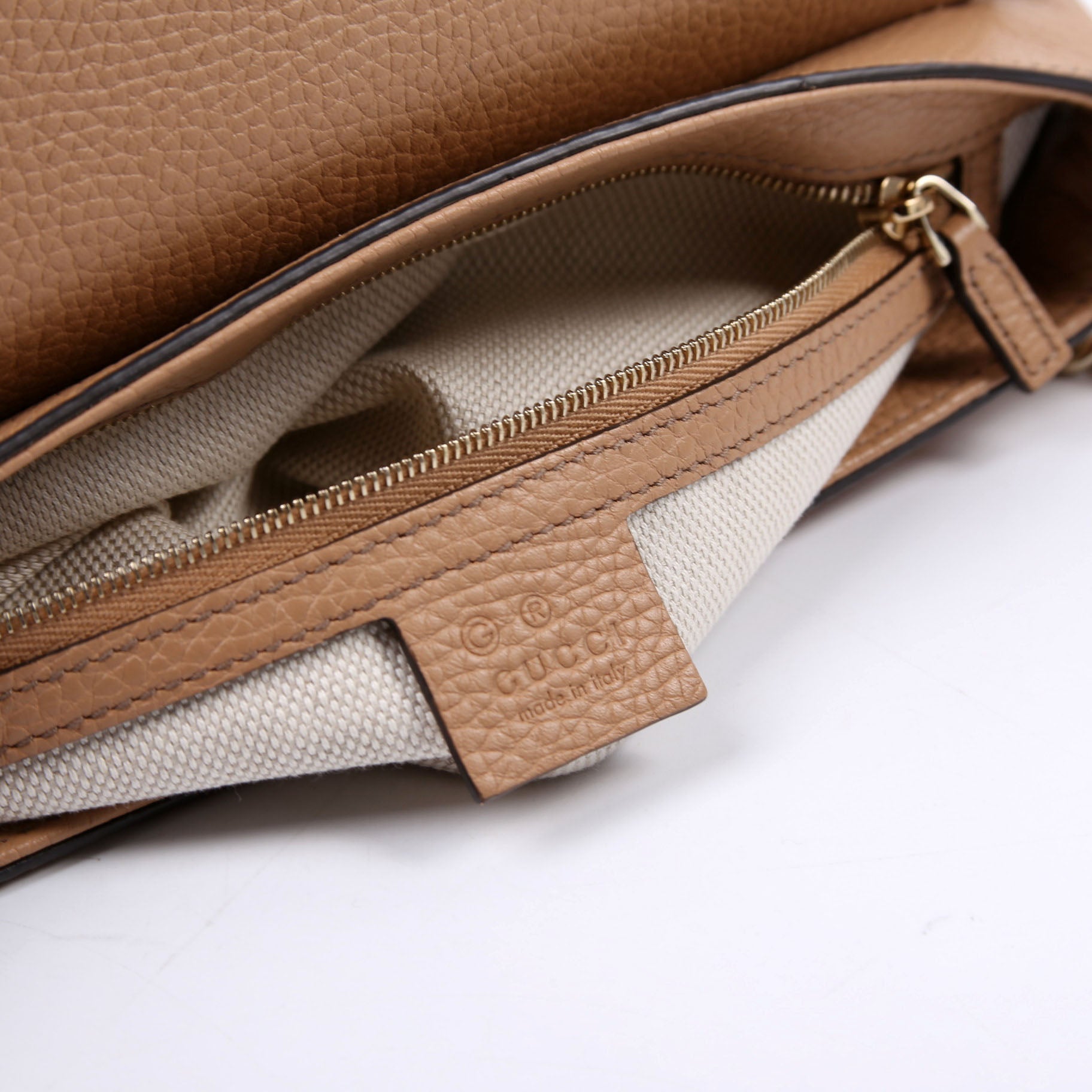 536224 Soho Chain Tassel Flap Beige