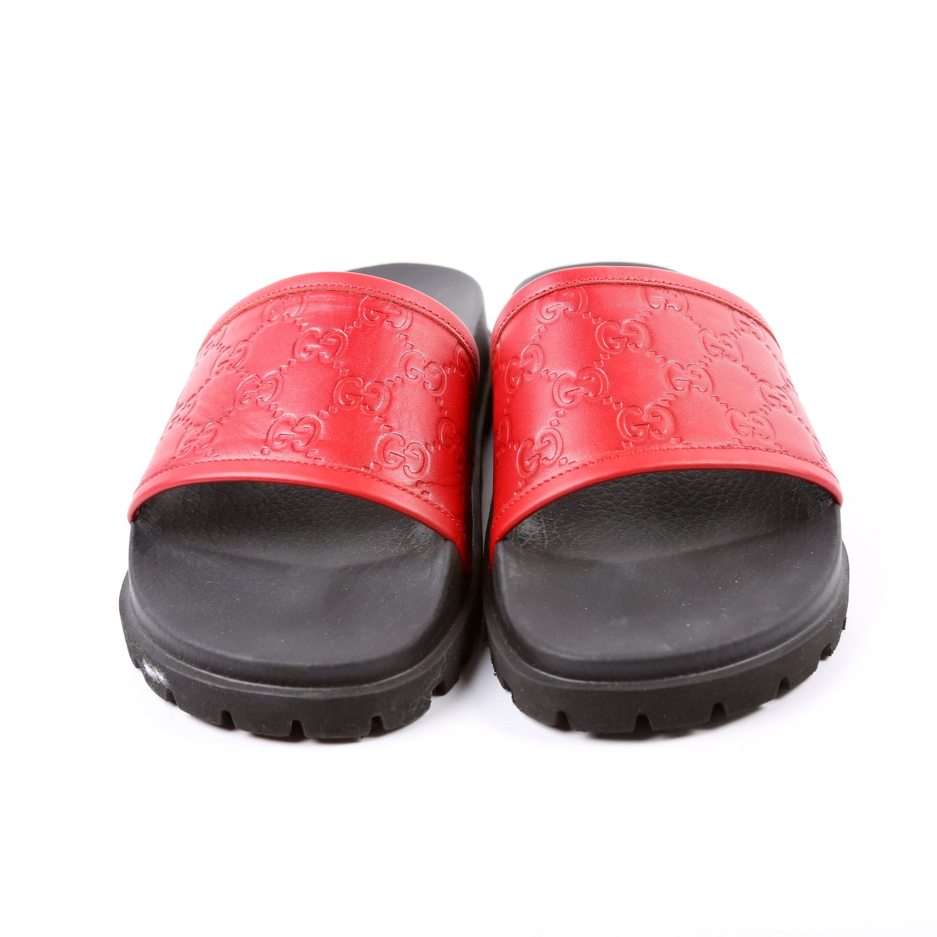 Guccissima/Rubber Slides Size Men's 8 Red