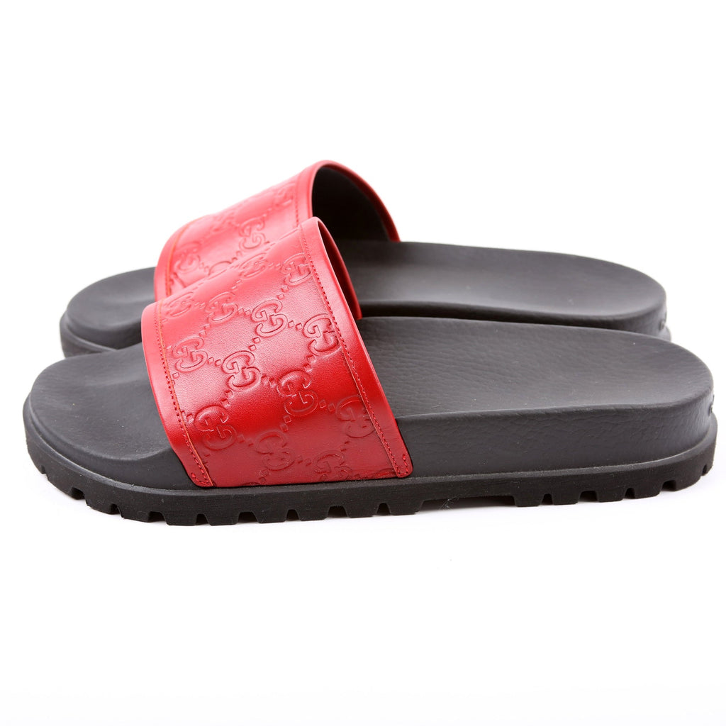 Guccissima/Rubber Slides Size Men's 8 Red