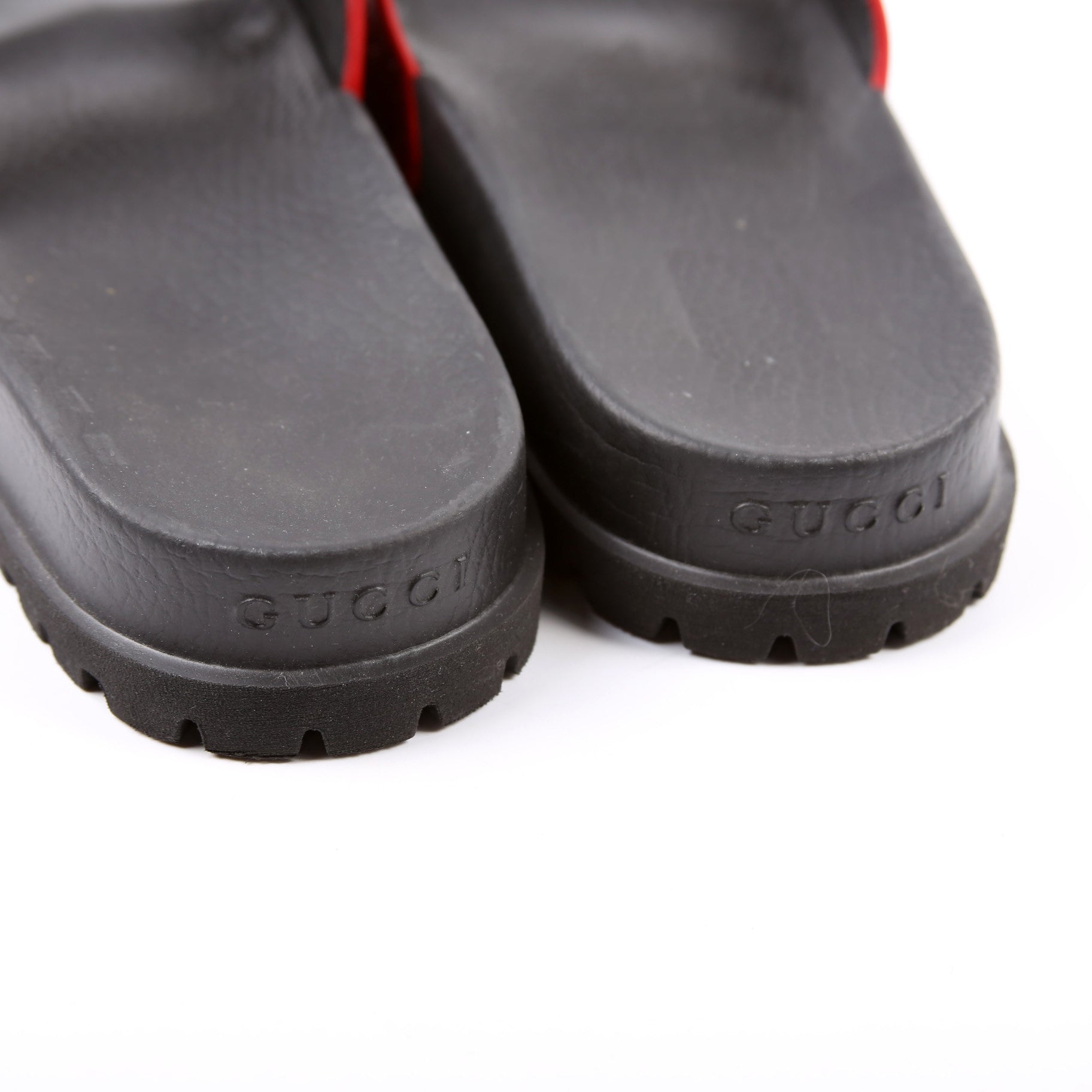 Guccissima/Rubber Slides Size Men's 8 Red