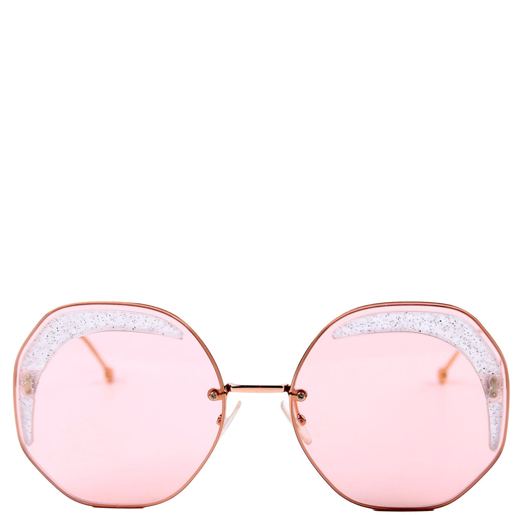 FF0358/S Round Sunglasses Pink