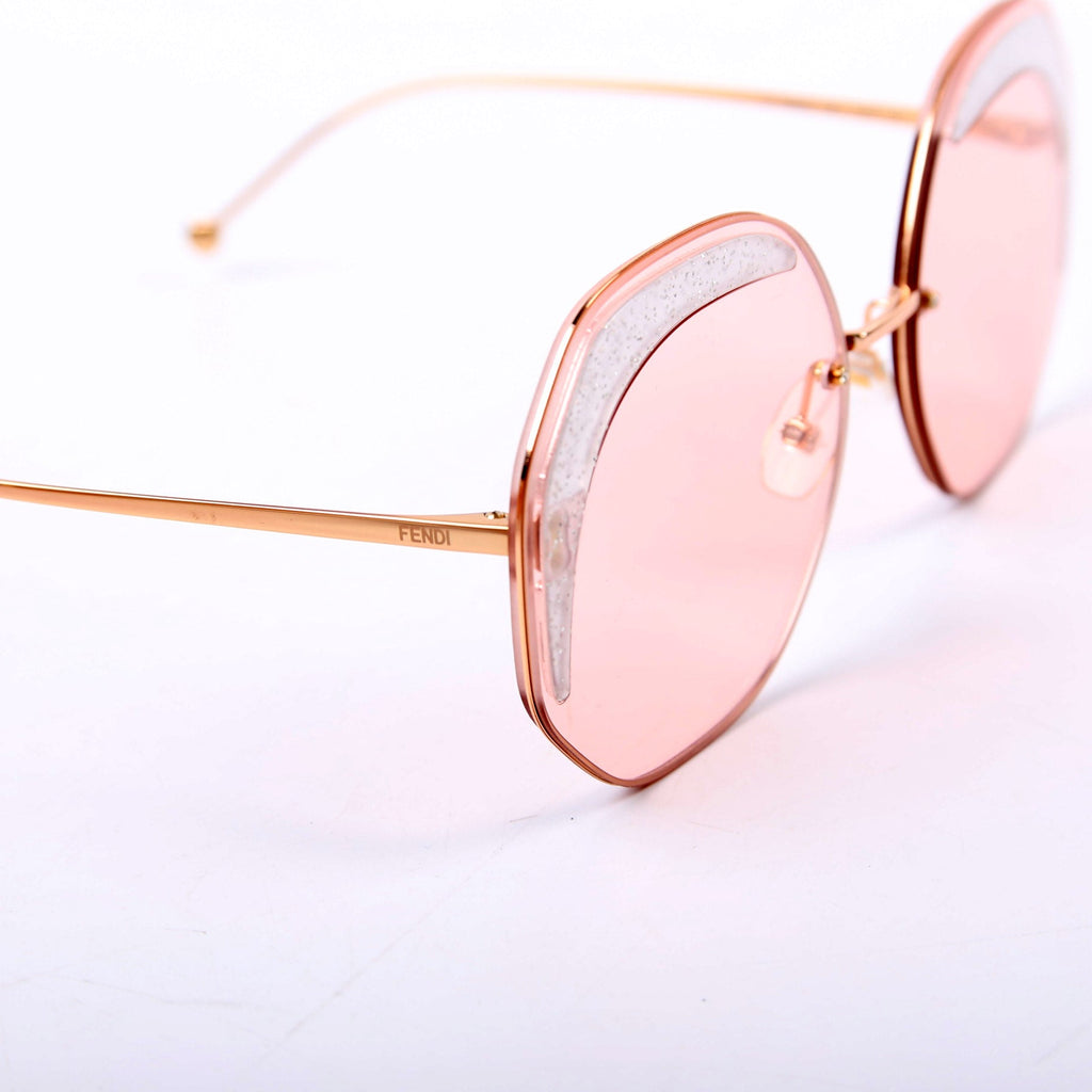FF0358/S Round Sunglasses Pink