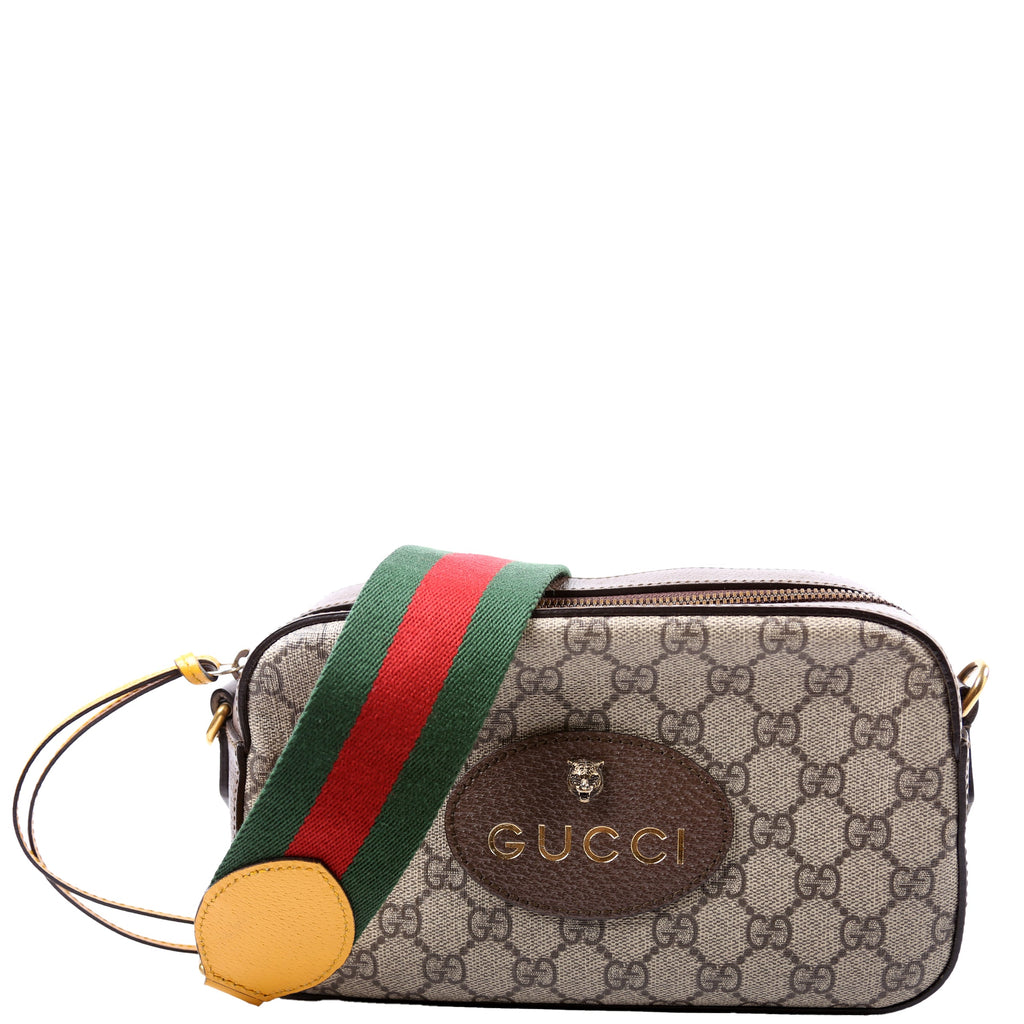 Gucci 476466 GG Supreme Messenger Bag Brown