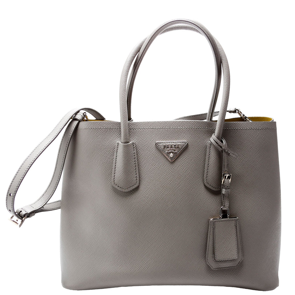 Saffiano Cuir Double Large Grey
