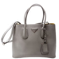 Saffiano Cuir Double Large Grey
