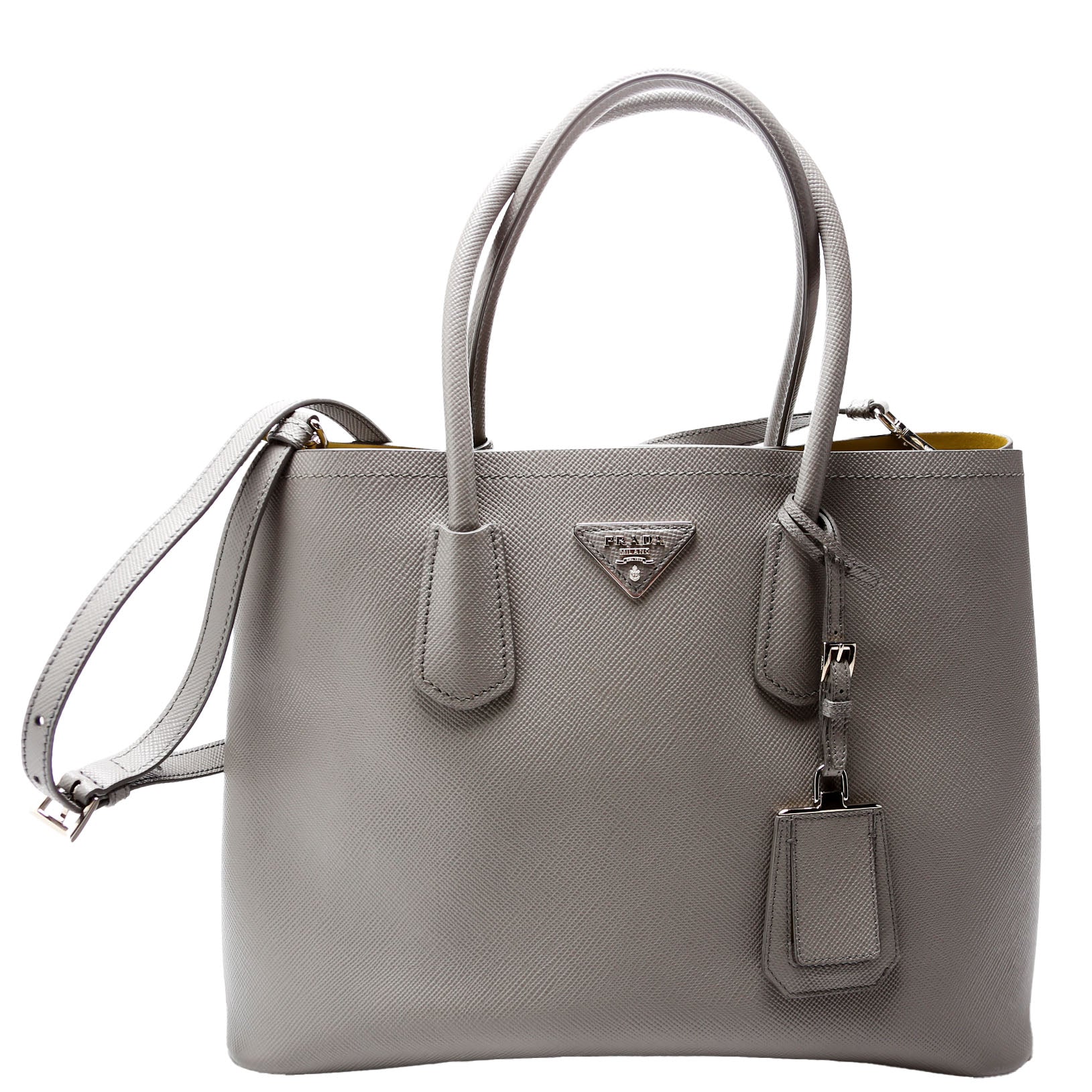 Saffiano Cuir Double Large Grey