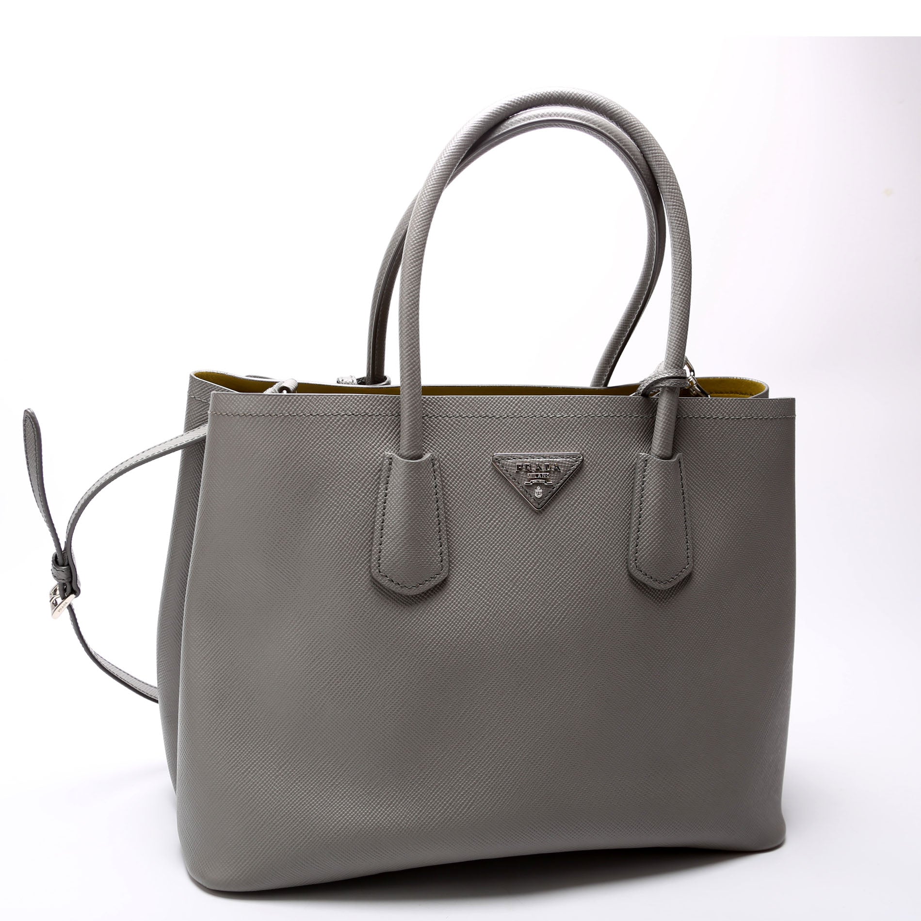 Saffiano Cuir Double Large Grey