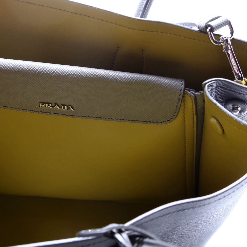 Saffiano Cuir Double Large Grey