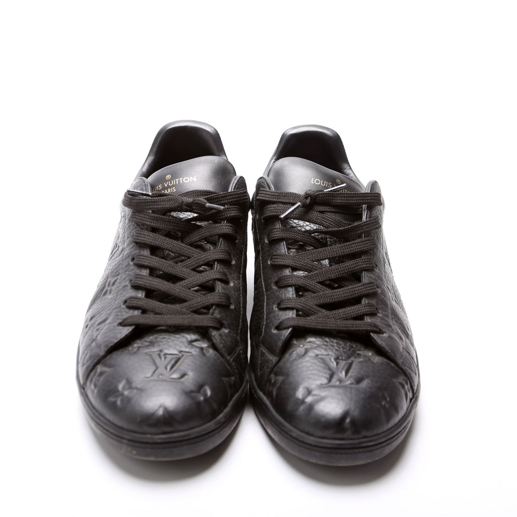 Luxembourg Embossed Monogram Sneaker Men's Size 7.5 Black