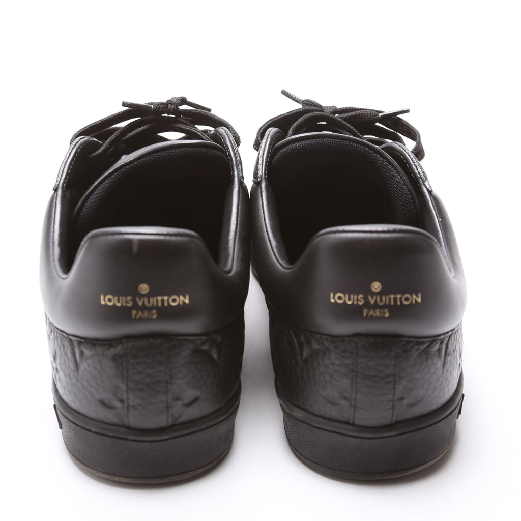 Luxembourg Embossed Monogram Sneaker Men's Size 7.5 Black