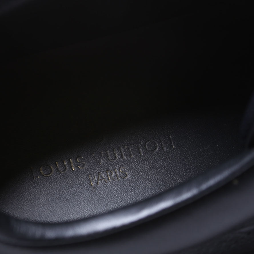 Luxembourg Embossed Monogram Sneaker Men's Size 7.5 Black