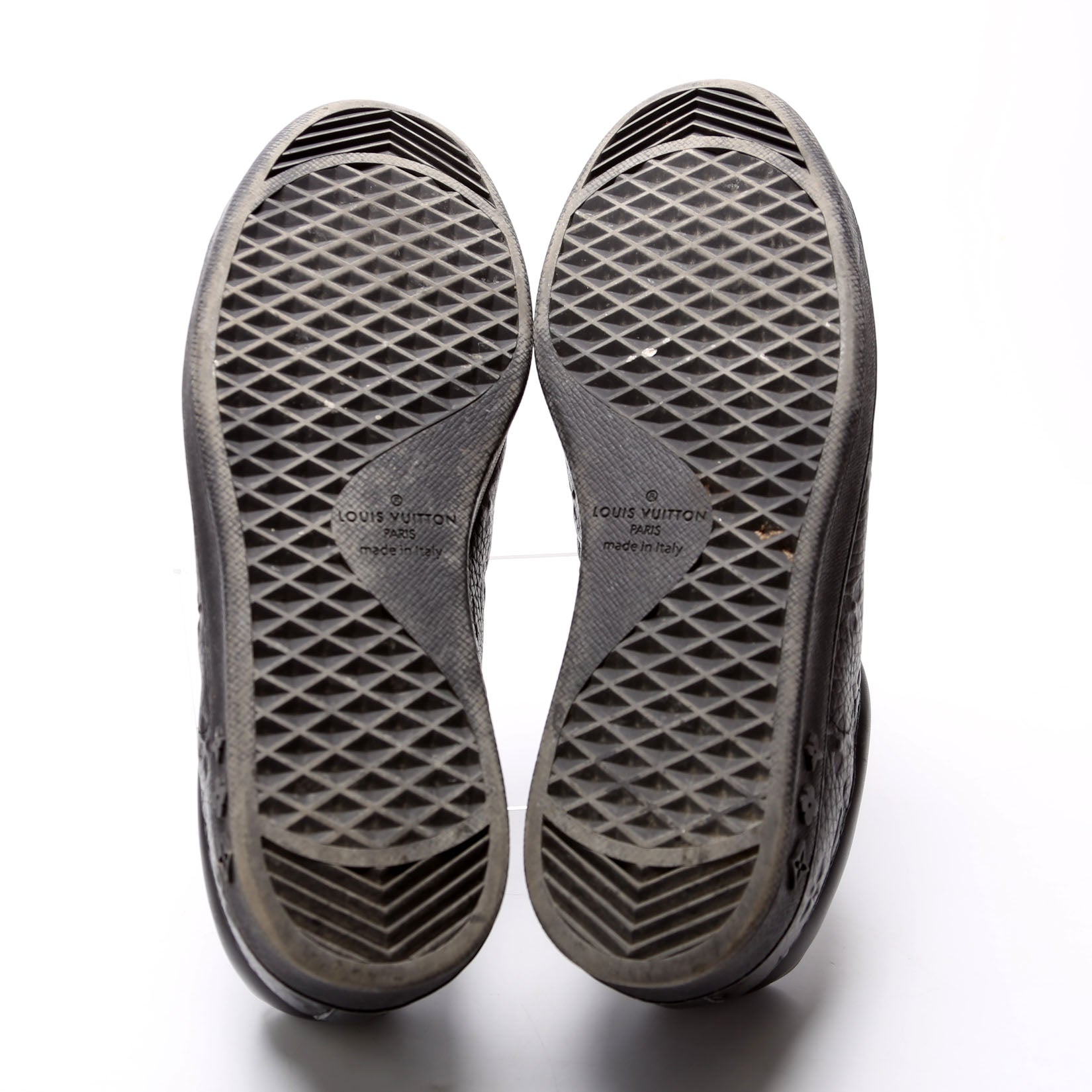 Luxembourg Embossed Monogram Sneaker Men's Size 7.5 Black