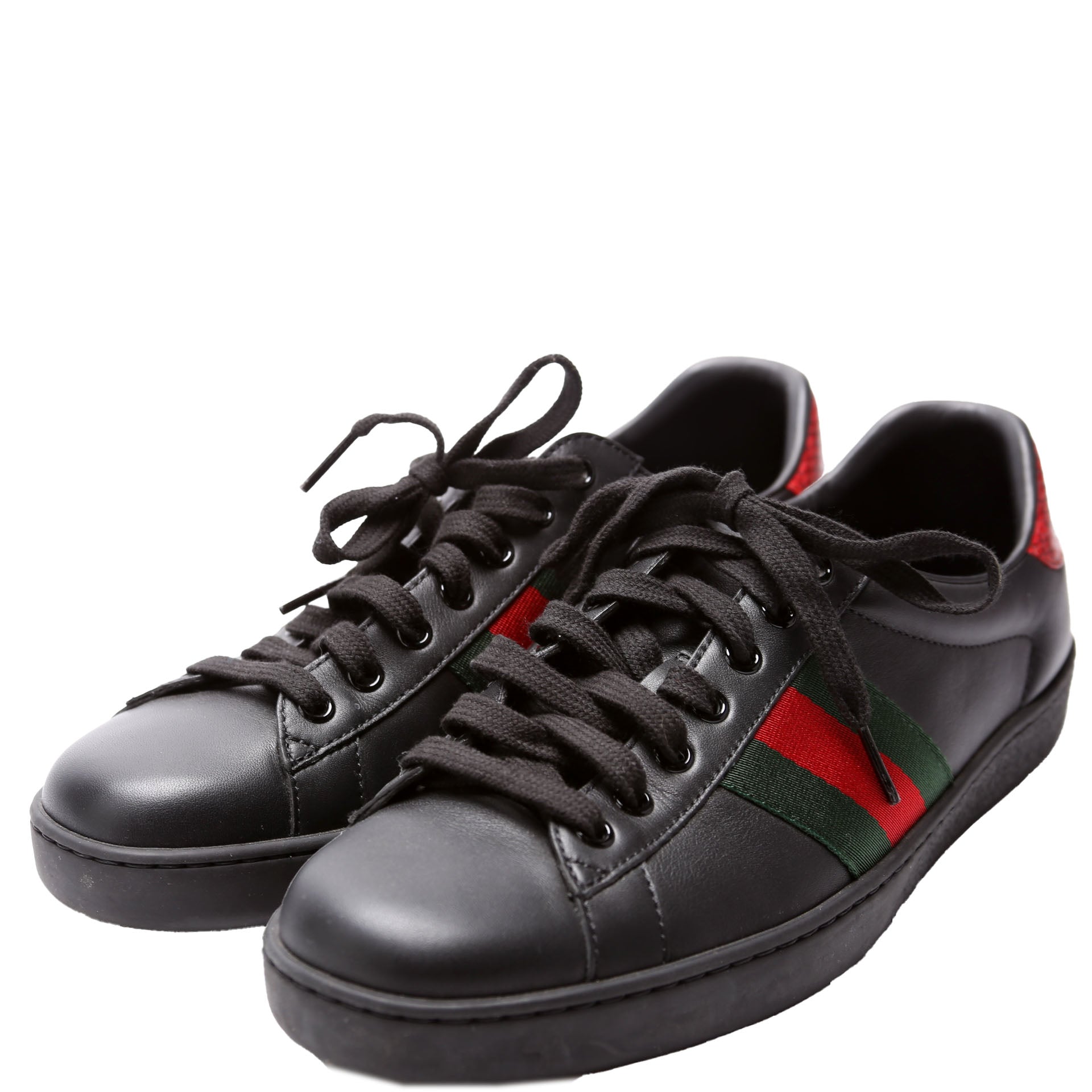 Ace Leather Sneakers Men's Size 8 Black