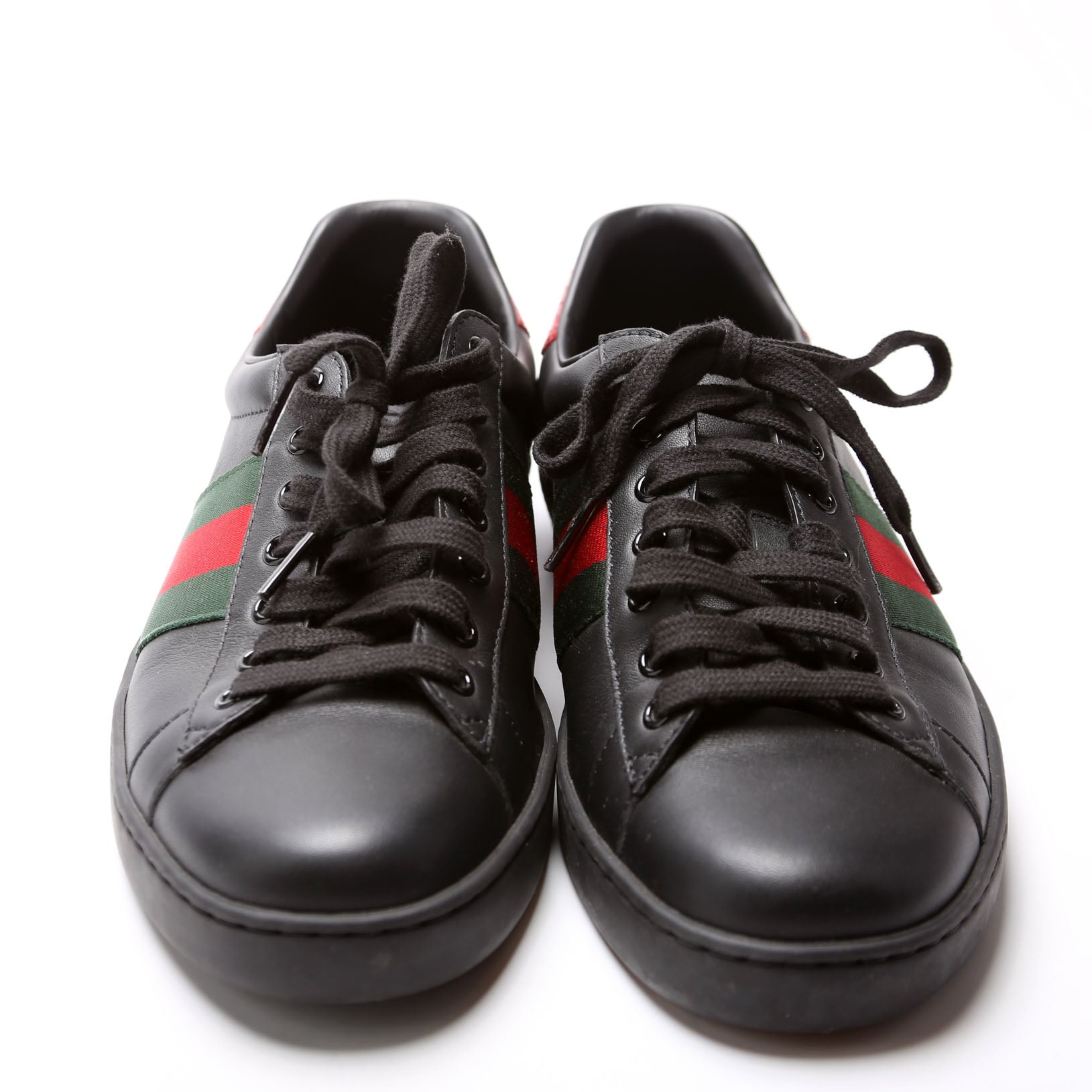 Ace Leather Sneakers Men's Size 8 Black