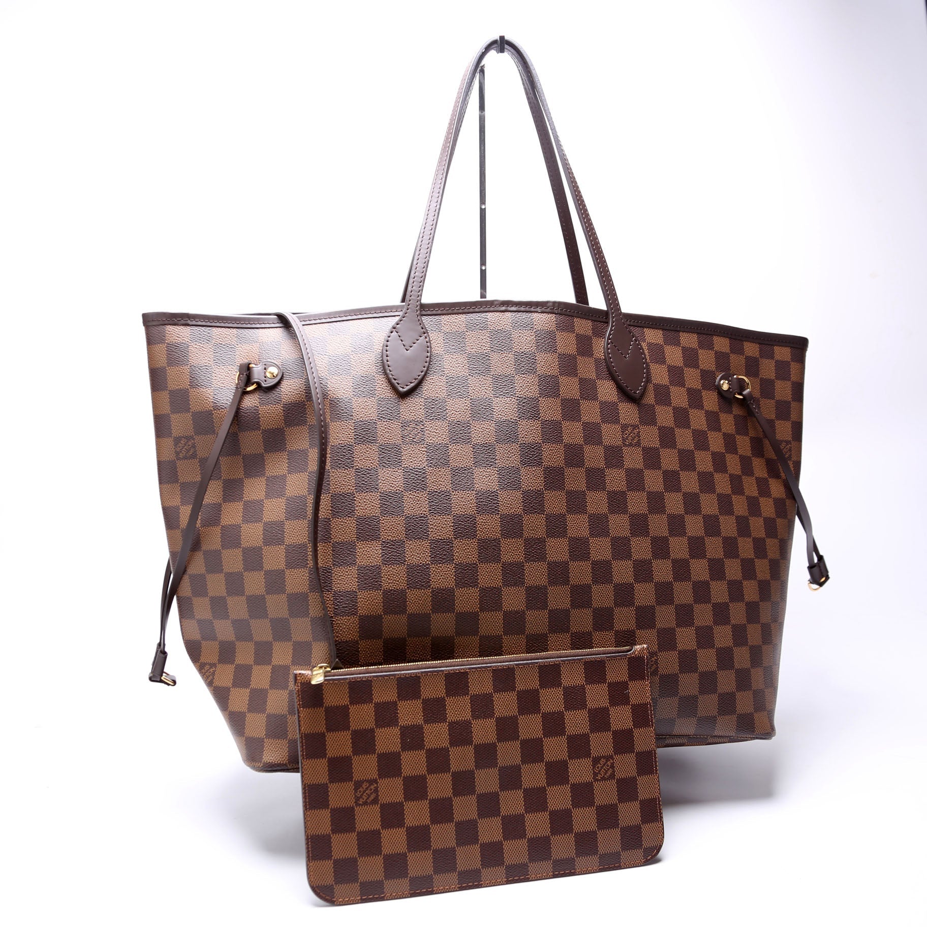 Neverfull W/Wallet GM Damier Ebene Red