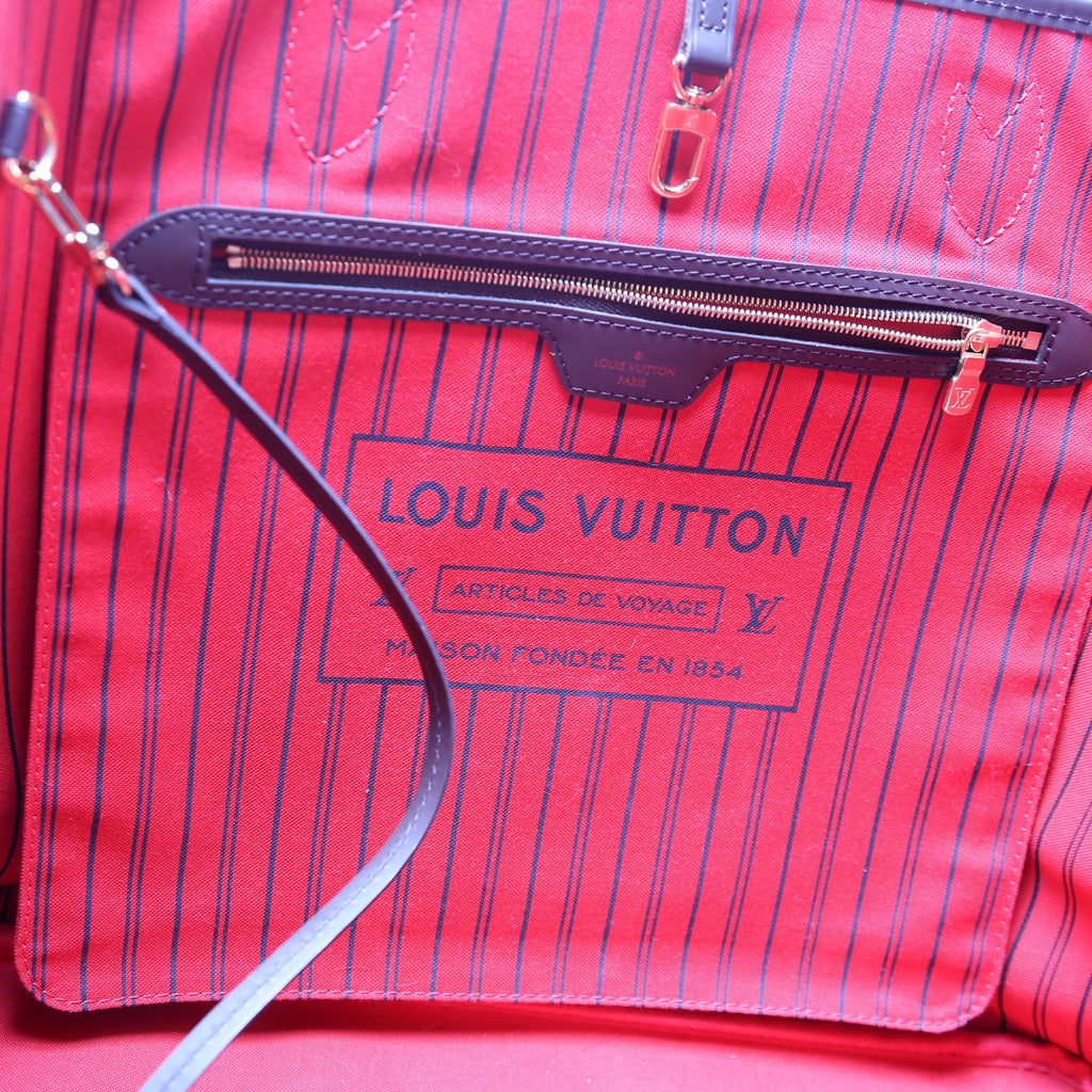 Neverfull W/Wallet GM Damier Ebene Red