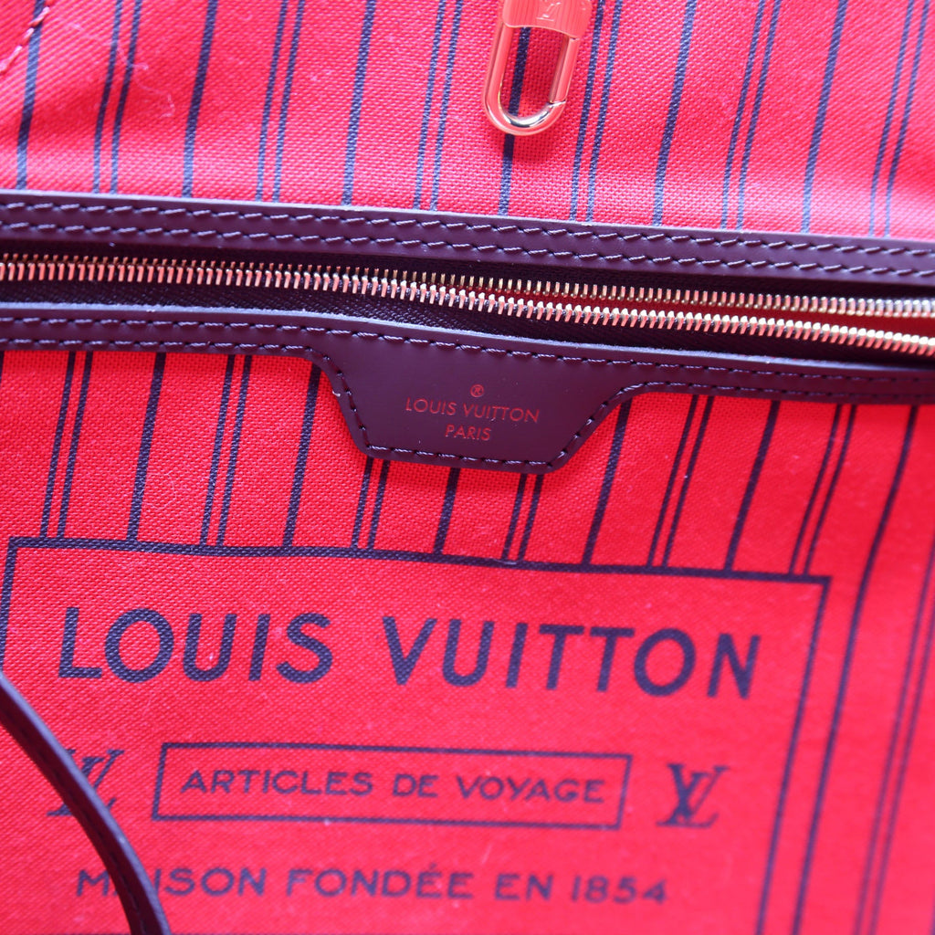 Neverfull W/Wallet GM Damier Ebene Red