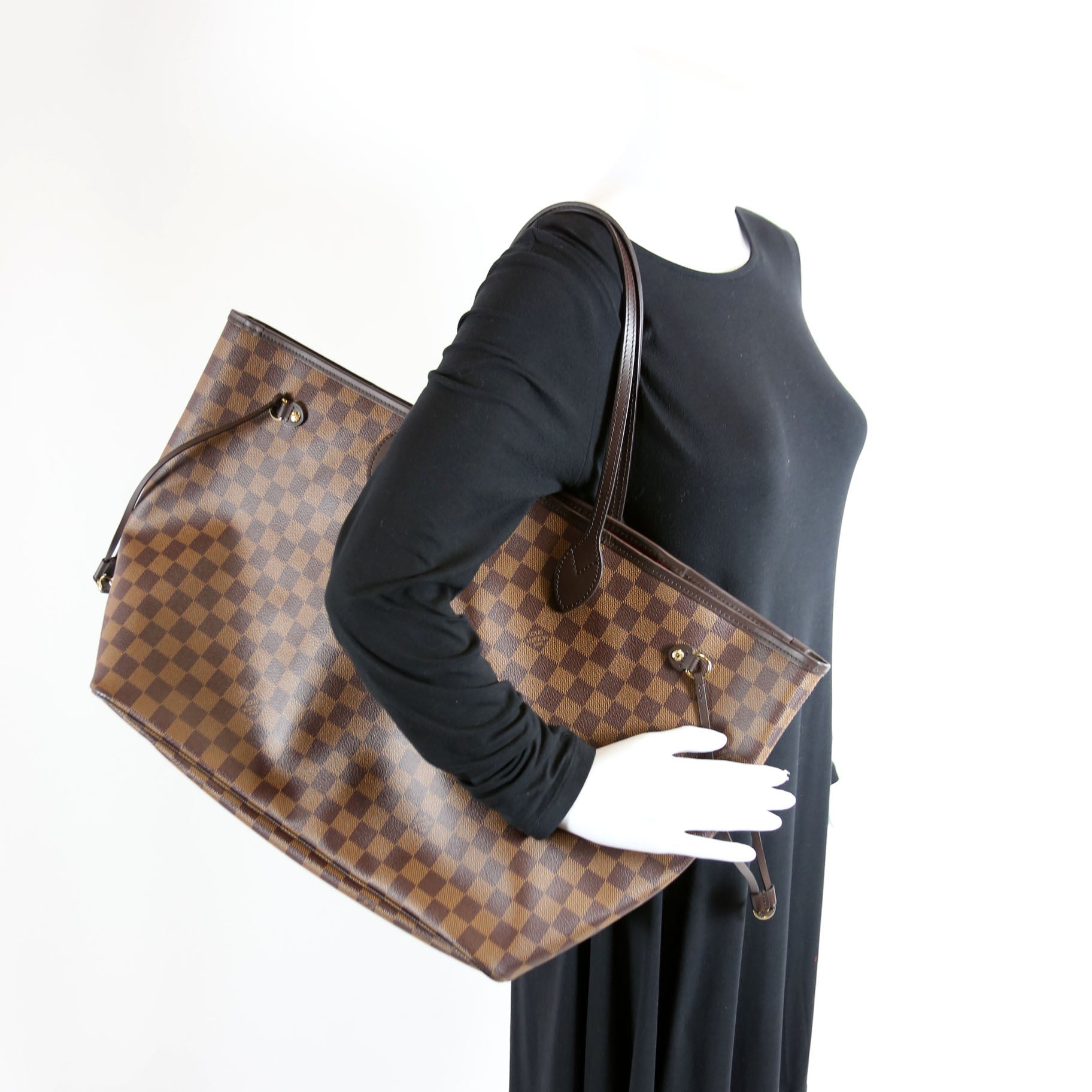 Neverfull W/Wallet GM Damier Ebene Red
