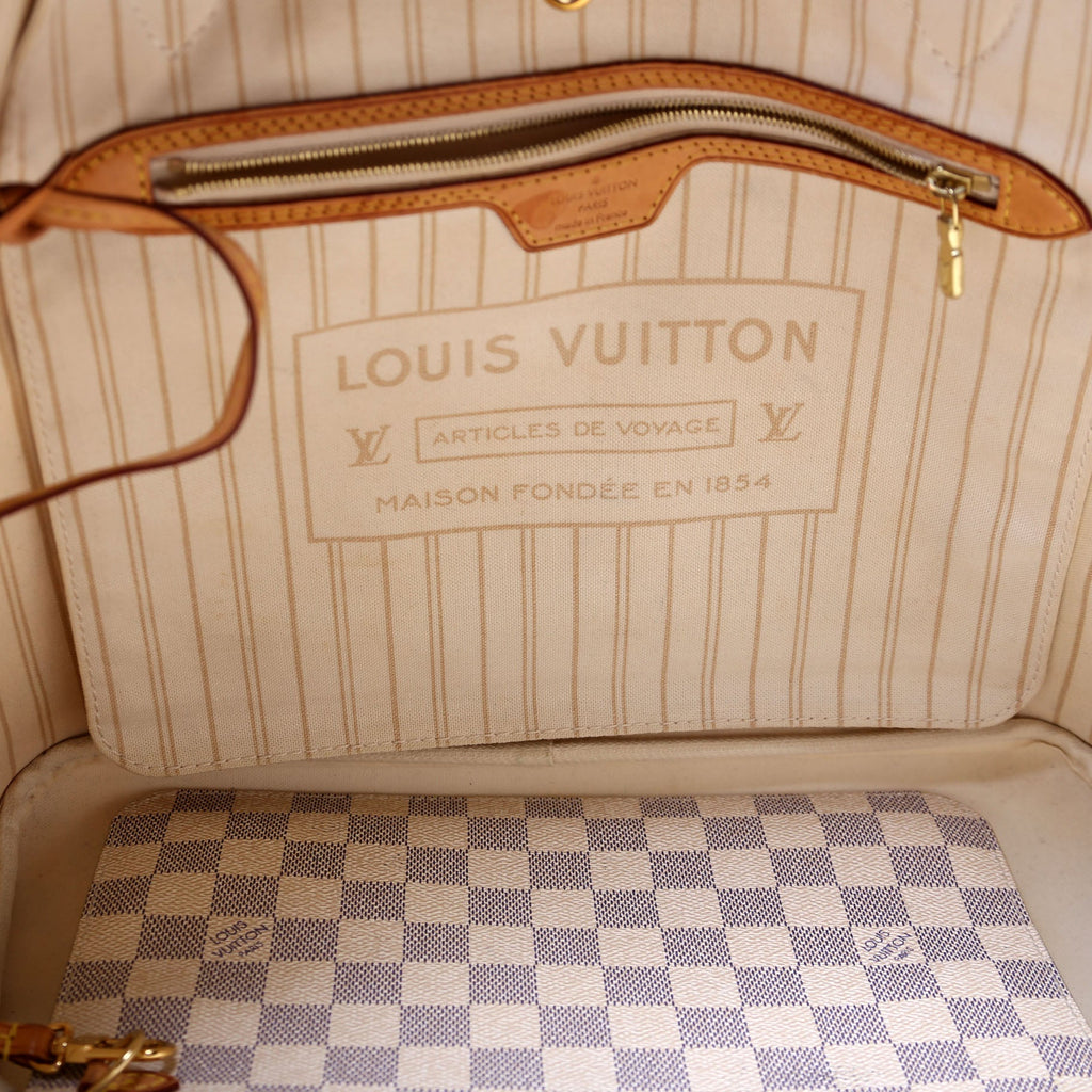 Neverfull with Wallet MM Damier Azur