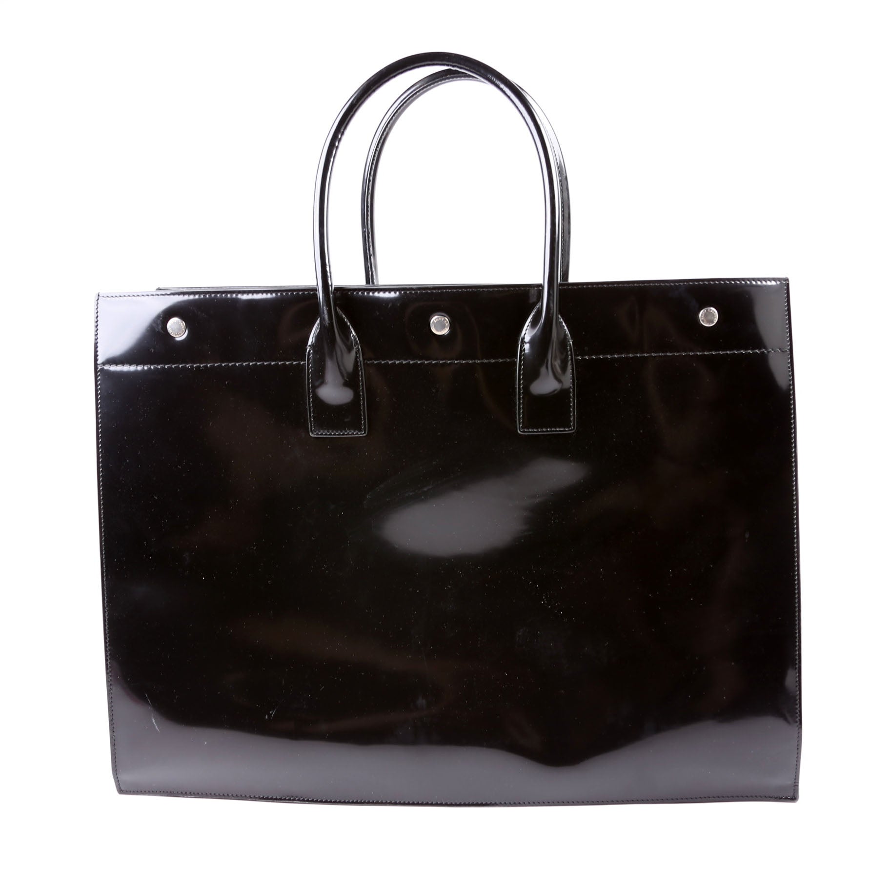 Rive Gauche Patent Calfskin 587273 Black