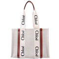 Woody Ribbon Tote Medium Beige/Brown