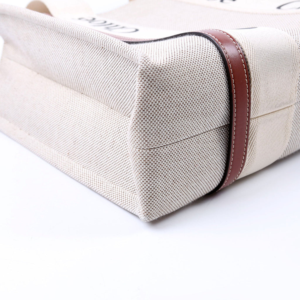 Woody Ribbon Tote Medium Beige/Brown