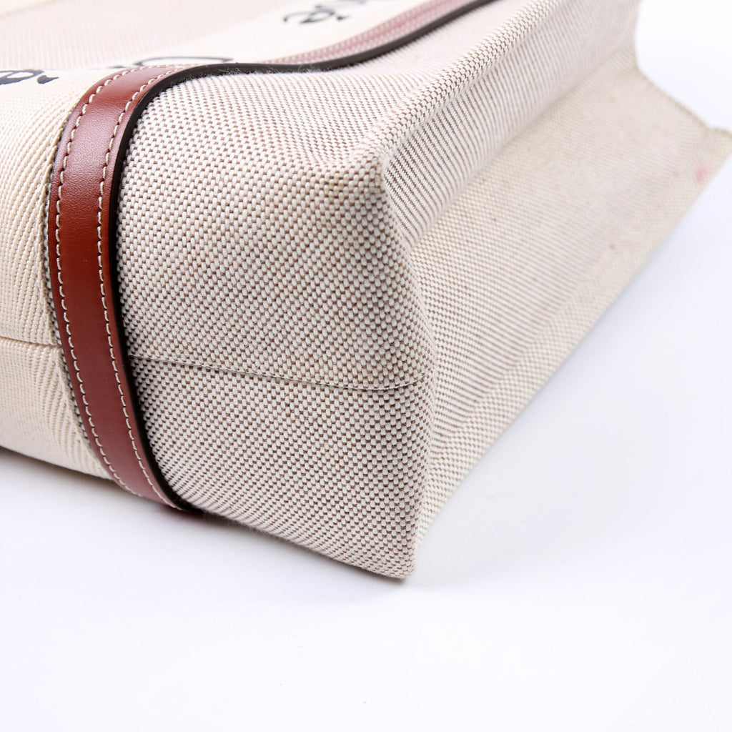 Woody Ribbon Tote Medium Beige/Brown