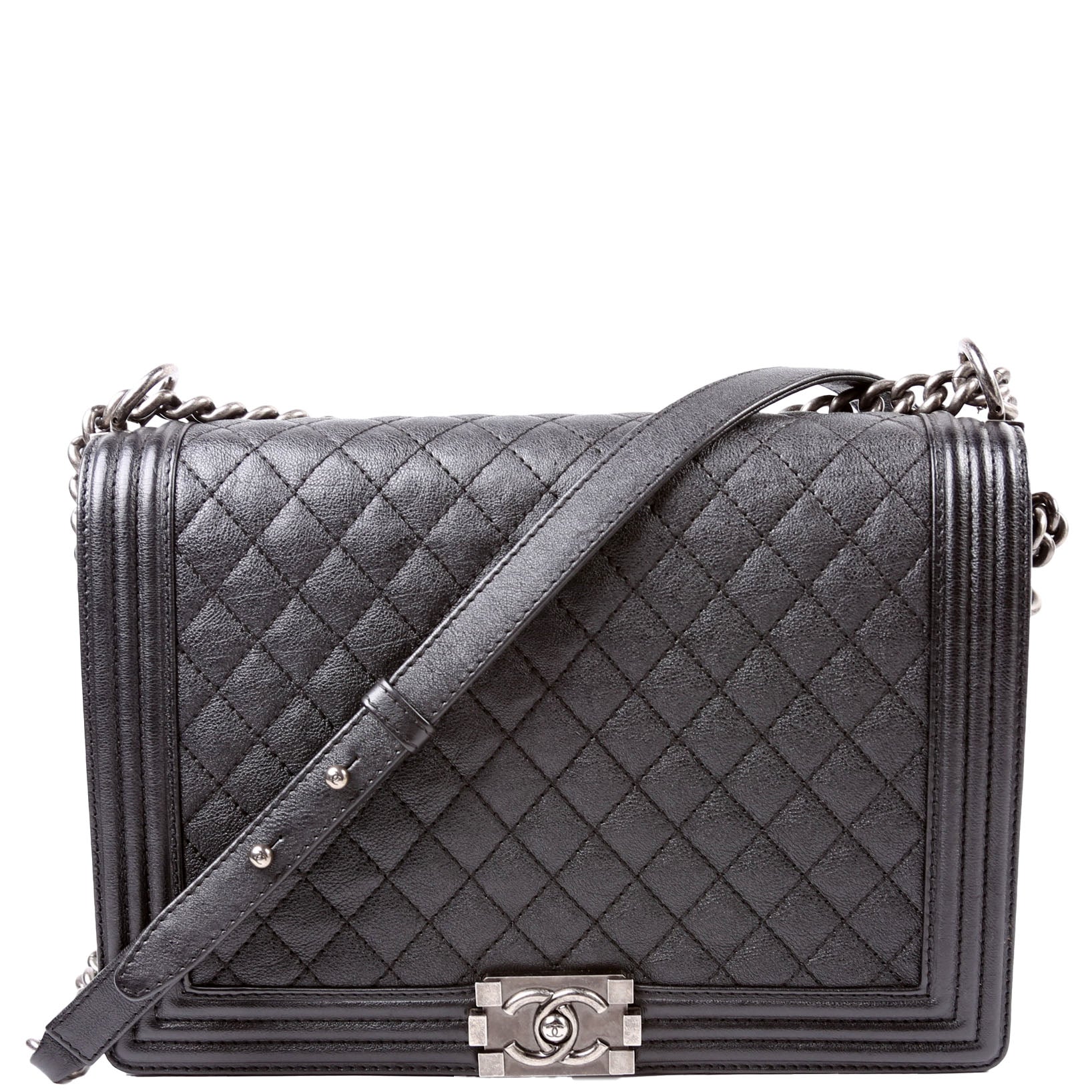 Boy Flap Large Caviar 18M Black