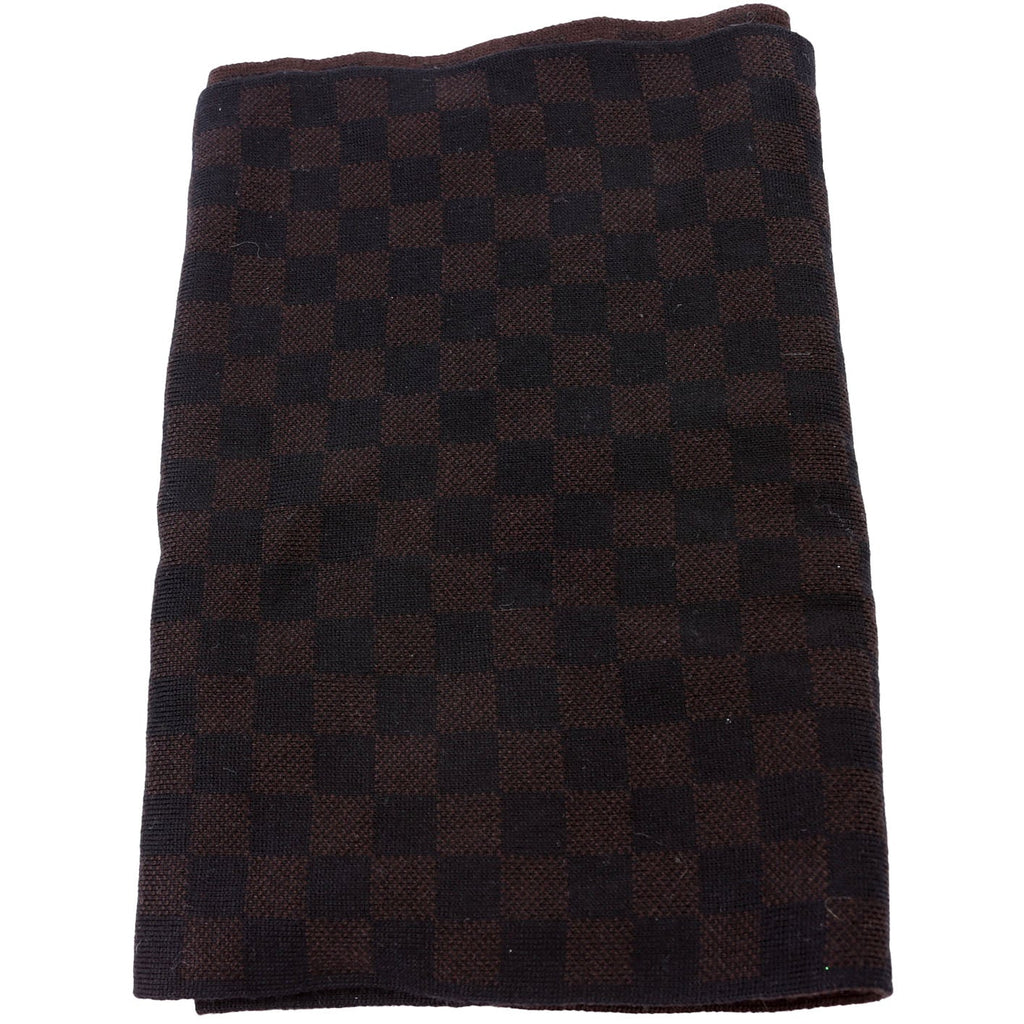 Damier Ebene Wool Scarf