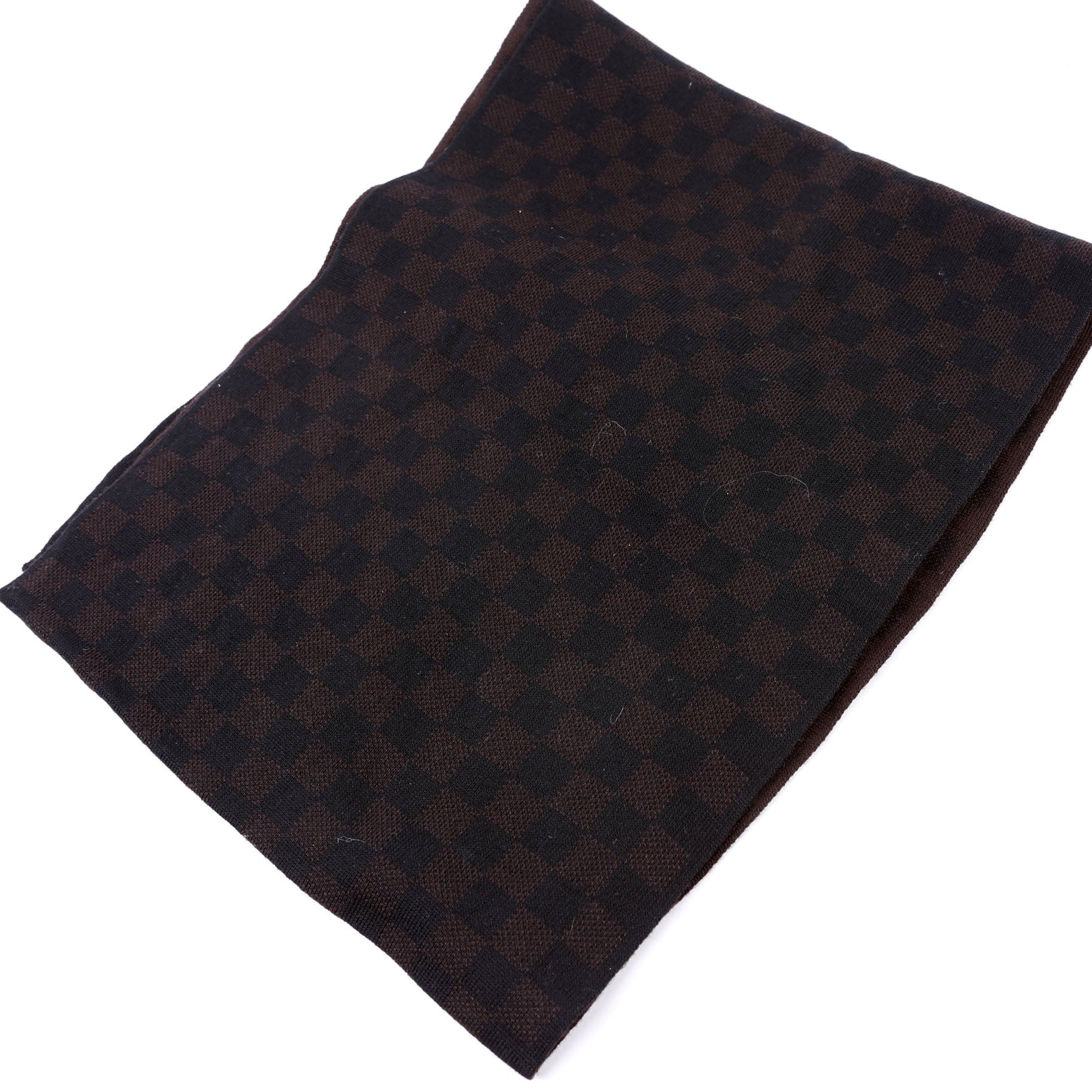 Damier Ebene Wool Scarf
