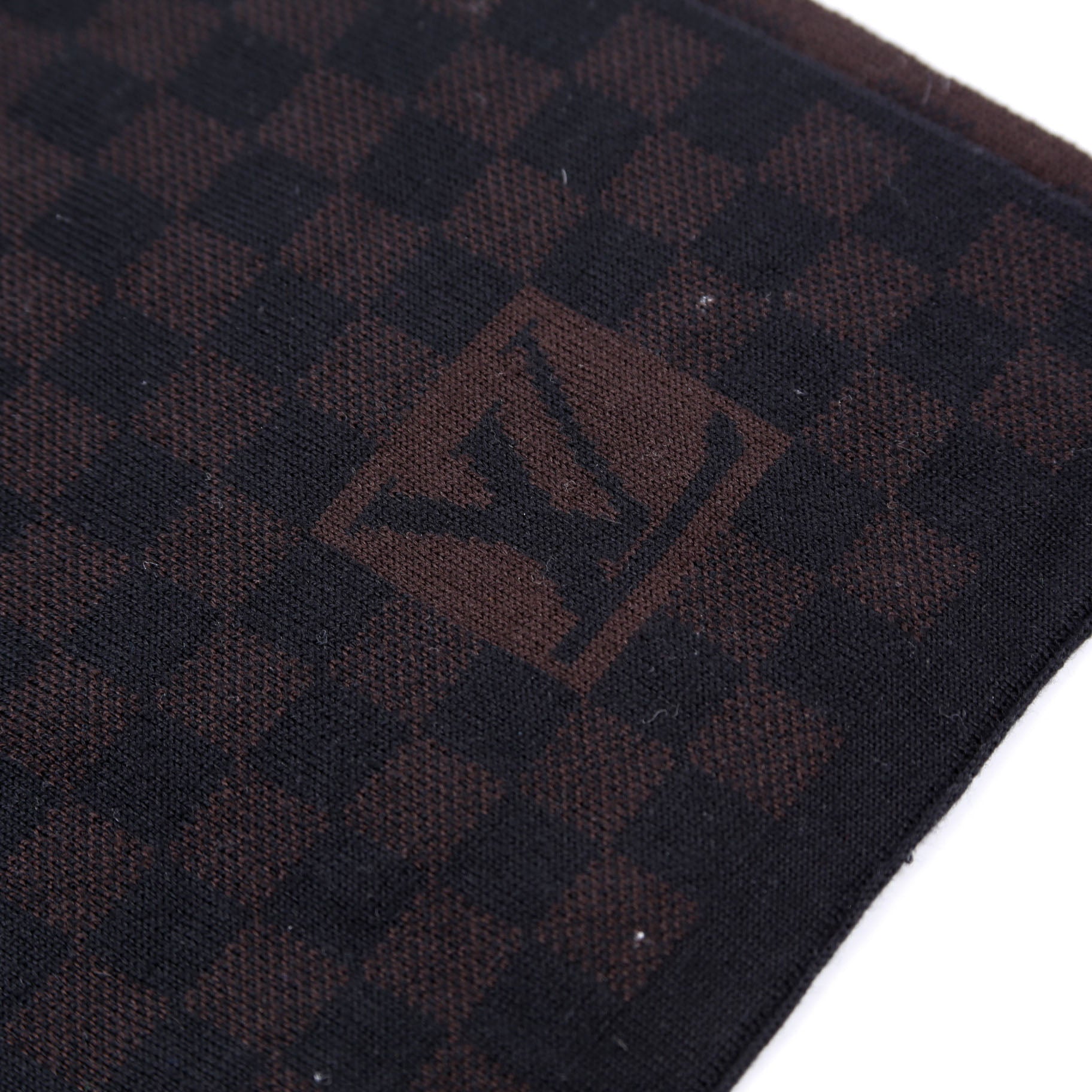 Damier Ebene Wool Scarf