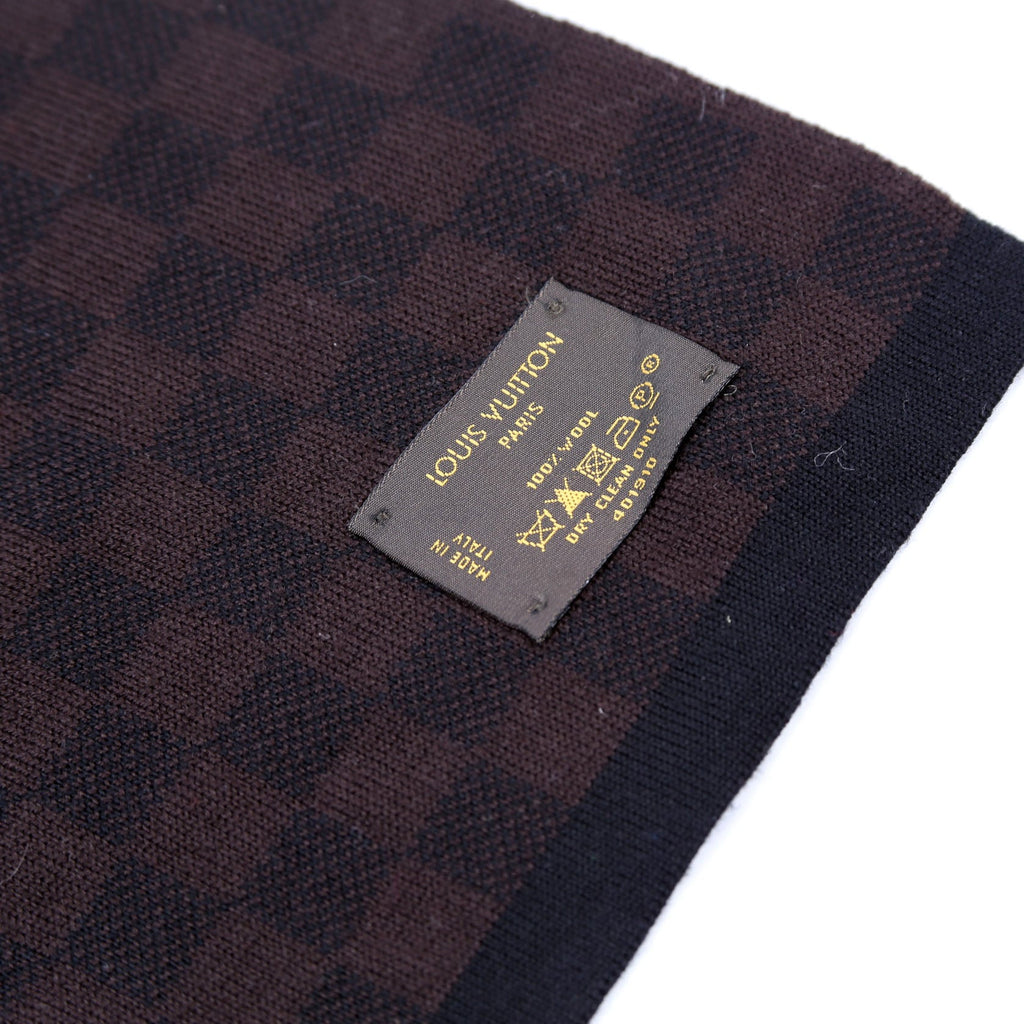Damier Ebene Wool Scarf