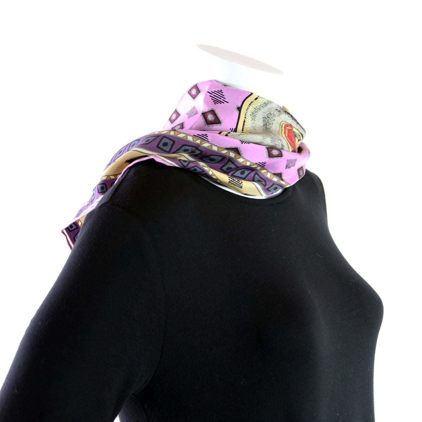 Tiger Face Silk Scarf 70cm