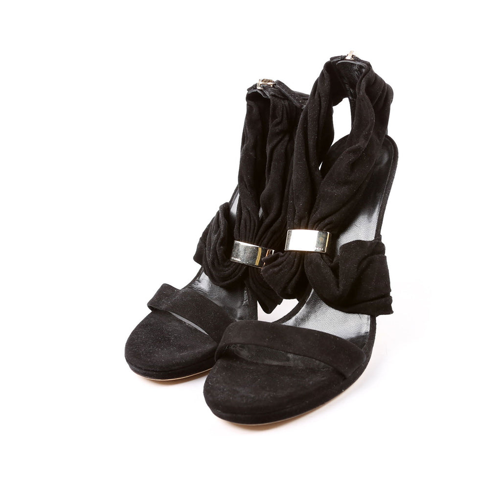 Suede Open Toe Sandals Size 37