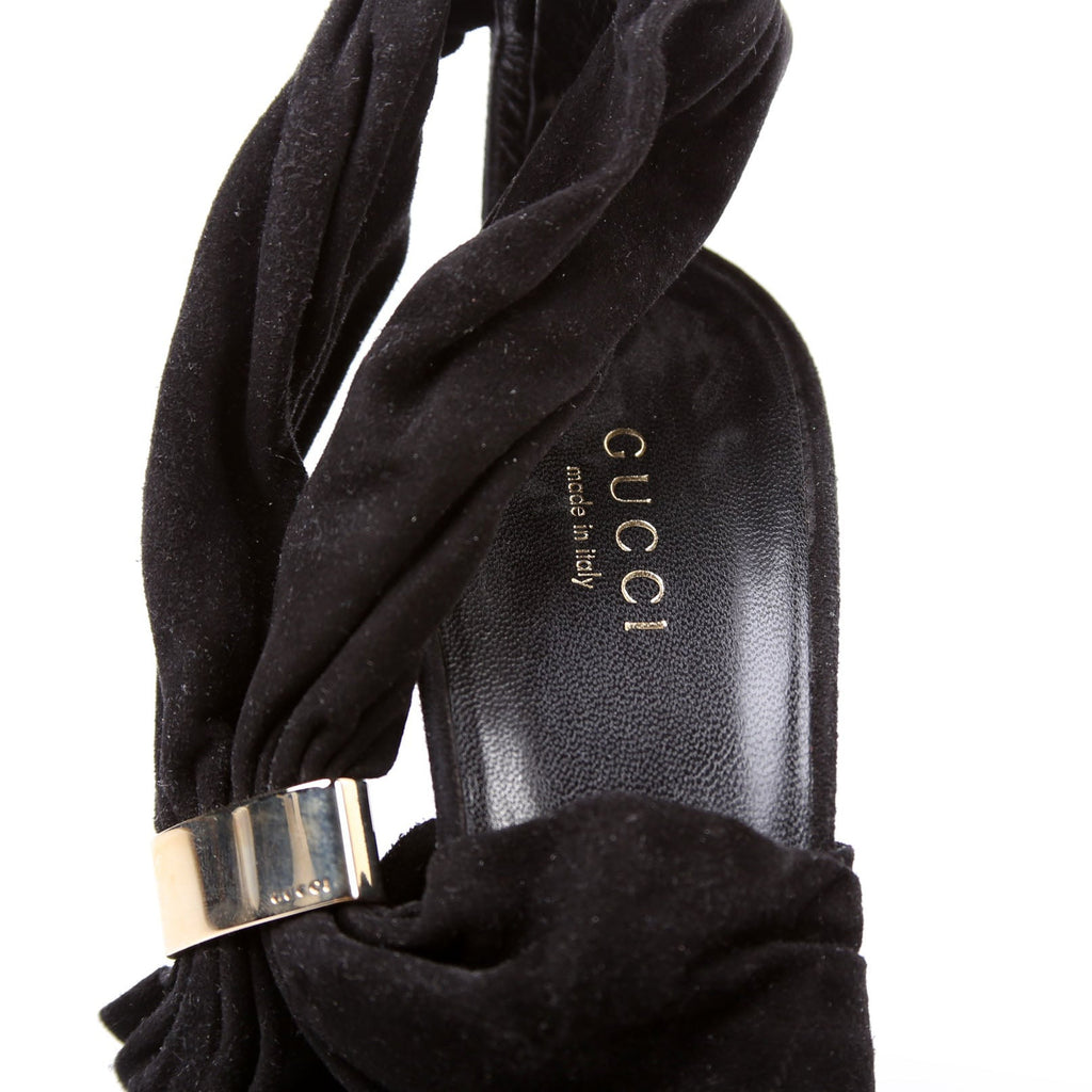 Suede Open Toe Sandals Size 37
