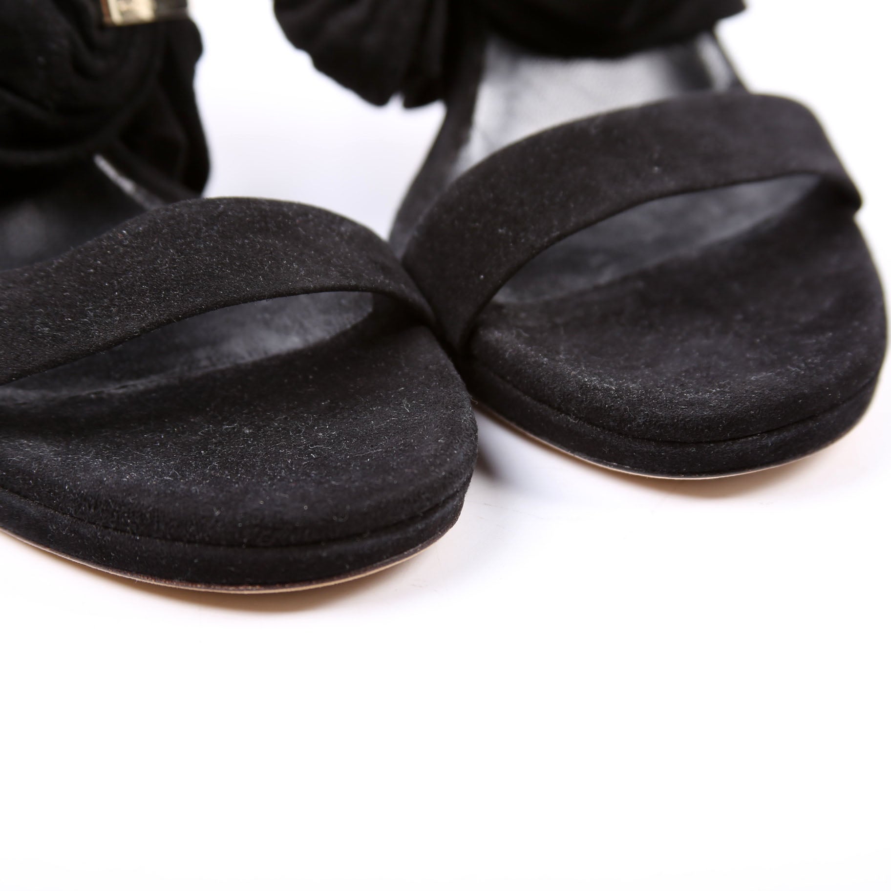 Suede Open Toe Sandals Size 37