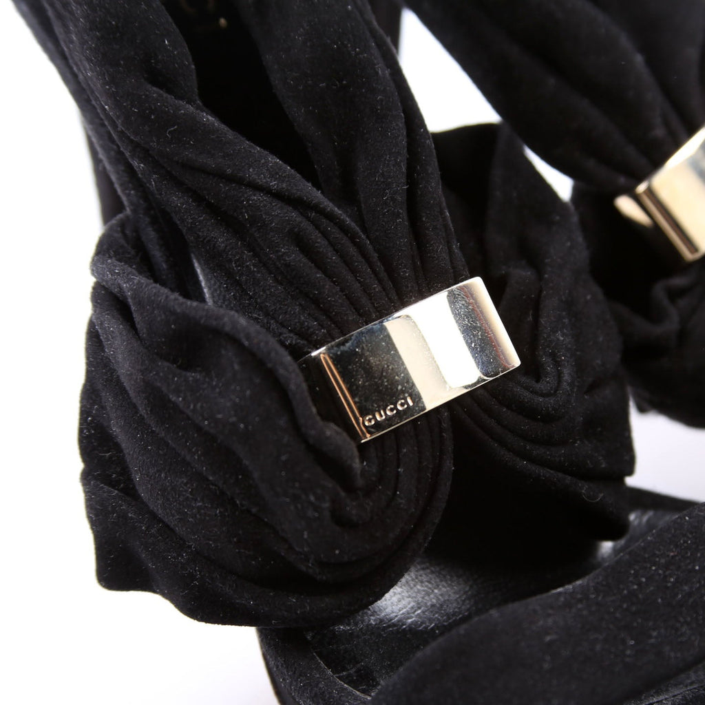 Suede Open Toe Sandals Size 37