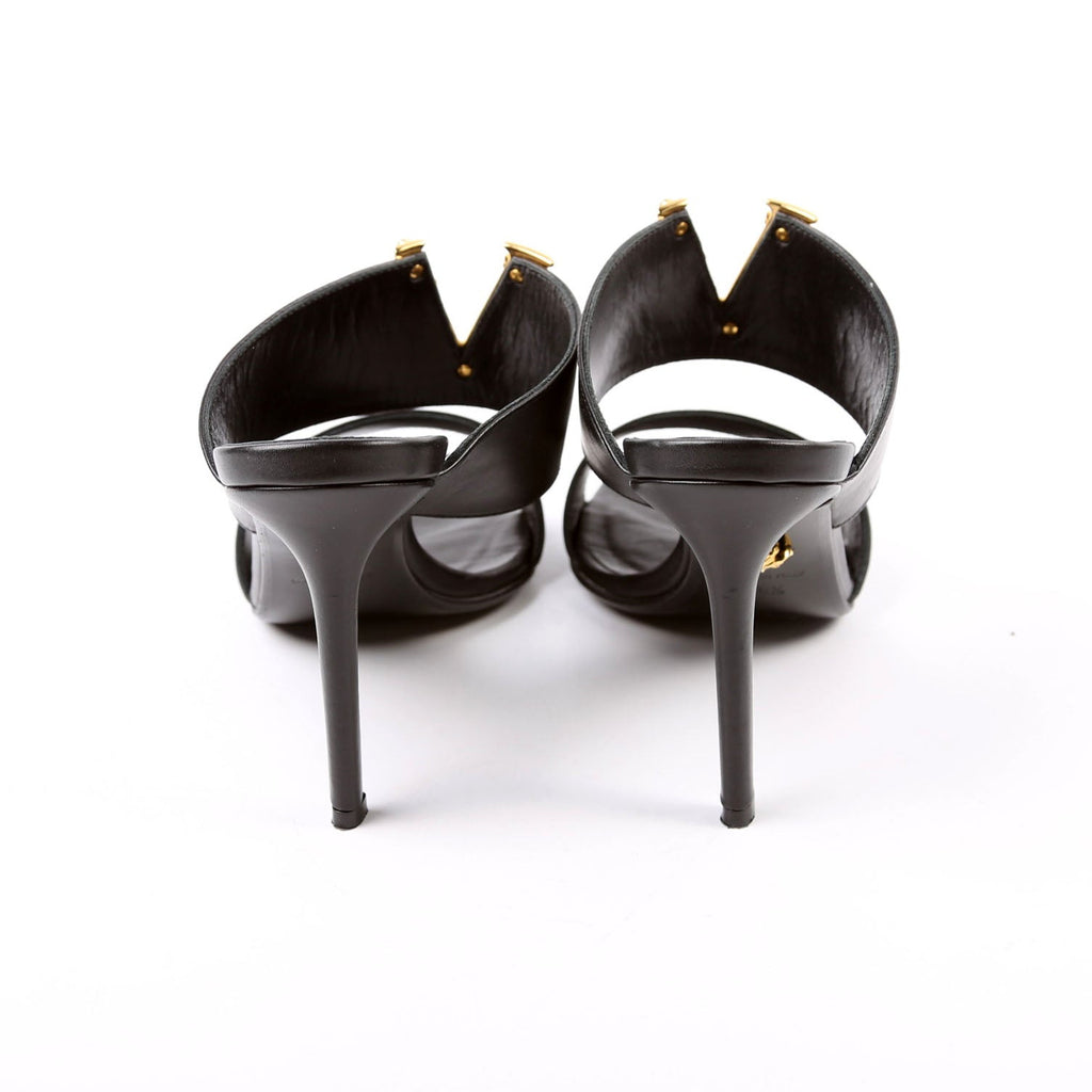 Virtus V Logo Mule Heels Size 36.5