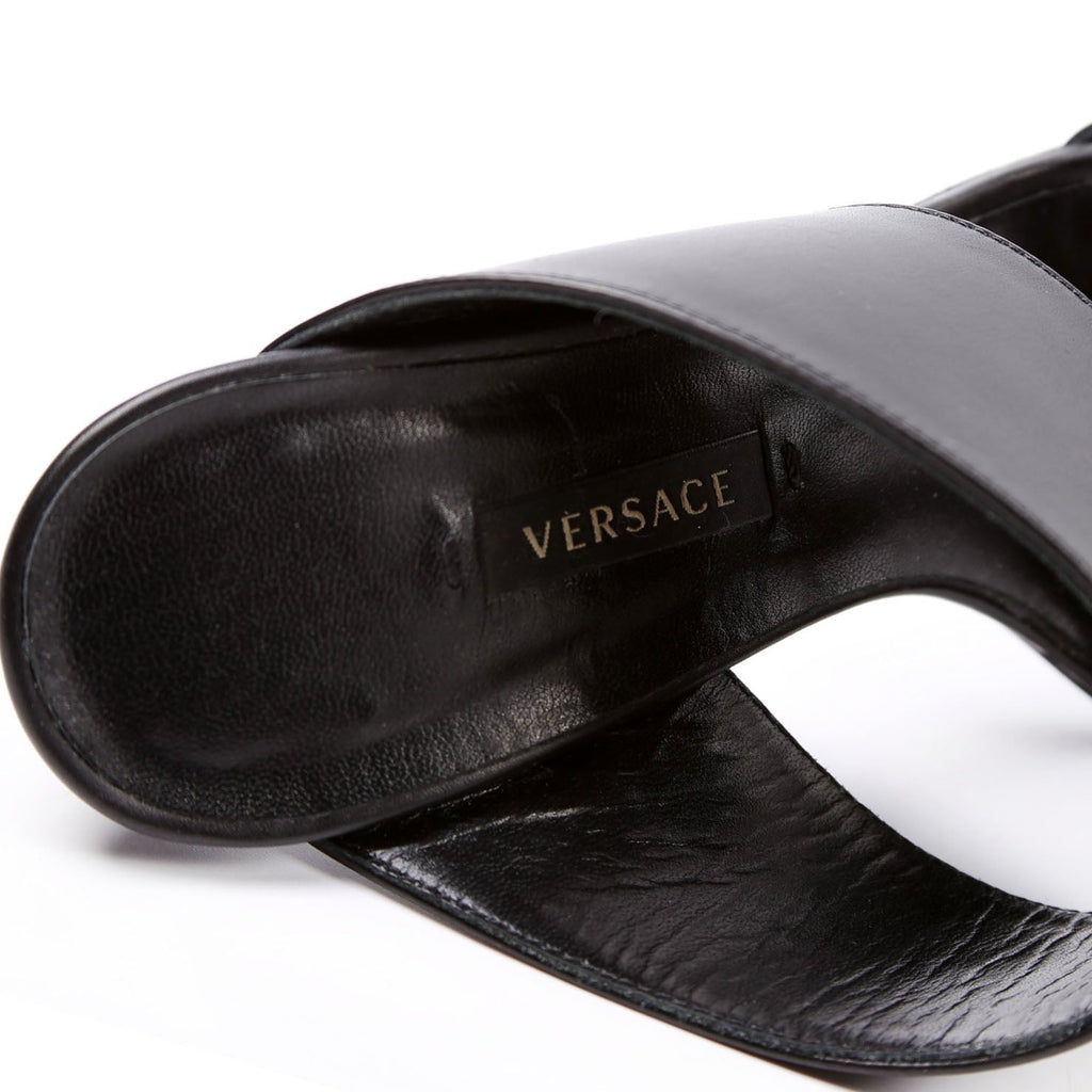 Virtus V Logo Mule Heels Size 36.5