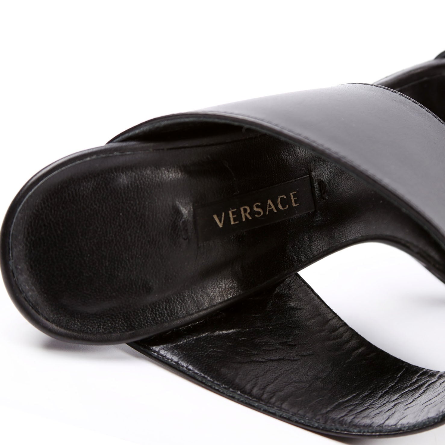 Virtus V Logo Mule Heels Size 36.5