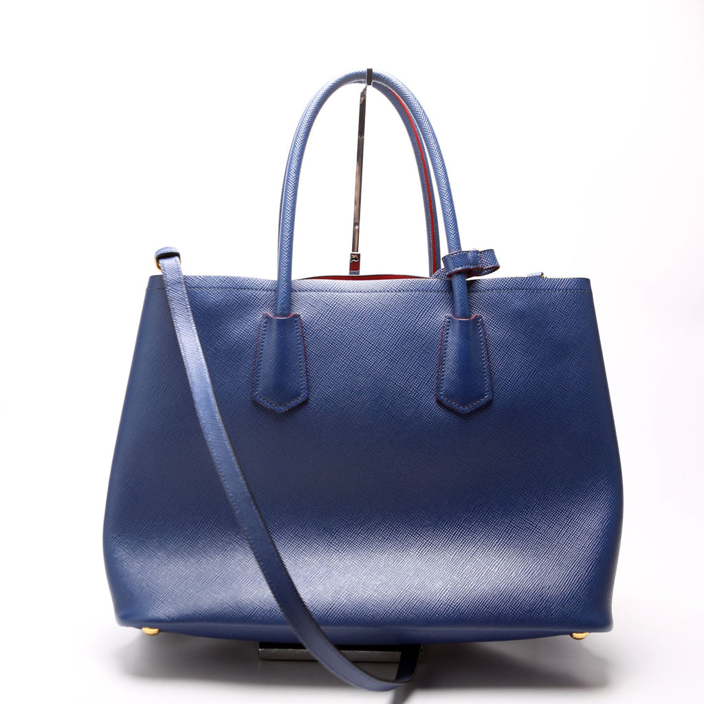 Saffiano Cuir Double Large Blue