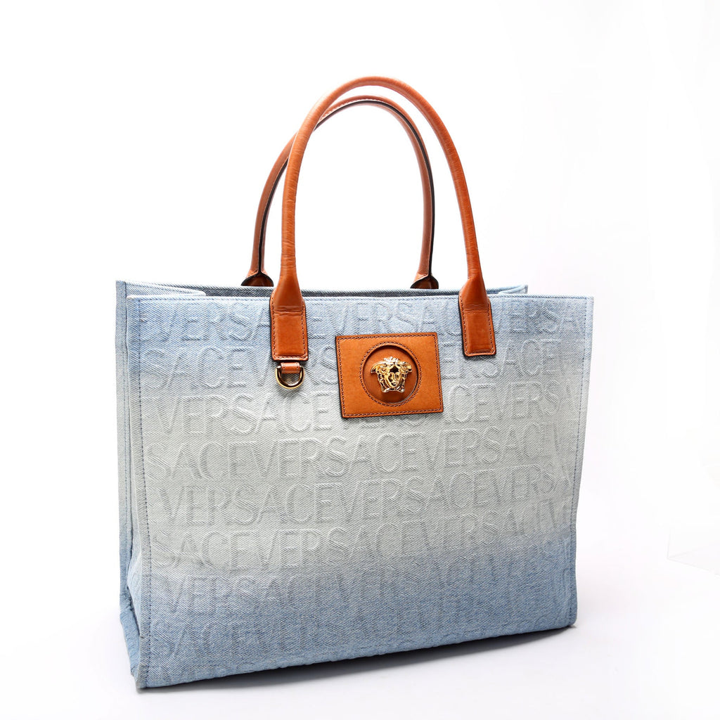 La Medusa Large Ombre Denim Tote